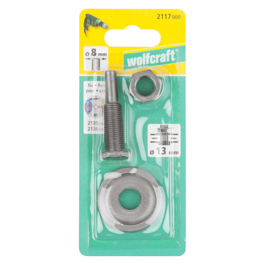Miniatyrbillede 2 af 2: wolfcraft GmbH 2117000 tilbehør til borevedhæftning Skaftstik