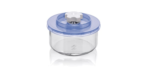 Miniatyrbillede 1 af 2: Magic Vac ACO1011 madafdækning Blå, Hvid Plast Rund Fødevare låg