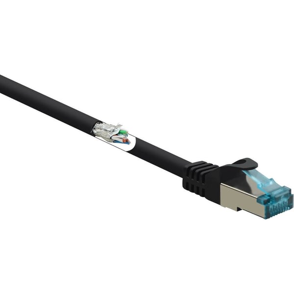 Miniatyrbillede 1 af 5: Renkforce RF-5047472 netværkskabel Sort 10 m Cat6a S/FTP (S-STP)