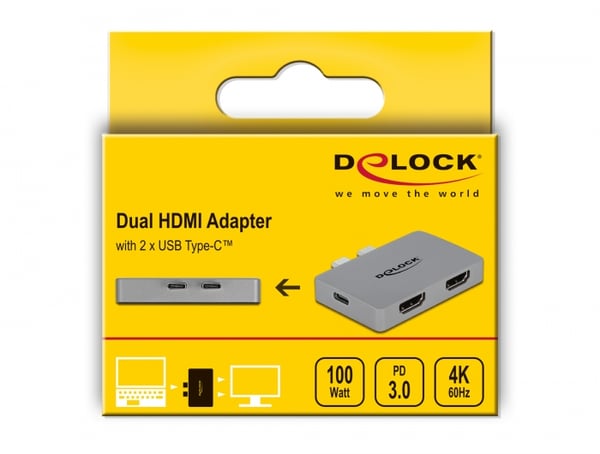 Miniatyrbillede 3 af 5: DeLOCK 64123 dockingstation USB 3.2 Gen 1 (3.1 Gen 1) Type-C Grå