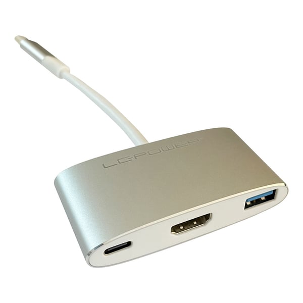 LC-Power LC-HUB-C-MULTI-4 dockningsstationer för bärbara datorer USB 3.2 Gen 1 (3.1 Gen 1) Type-C Silver, Vit LC-Power LC-HUB-C-MULTI-4 dockningsstationer för bärbara datorer USB 3.2 Gen 1 (3.1 Gen 1) Type-C Silver, Vit