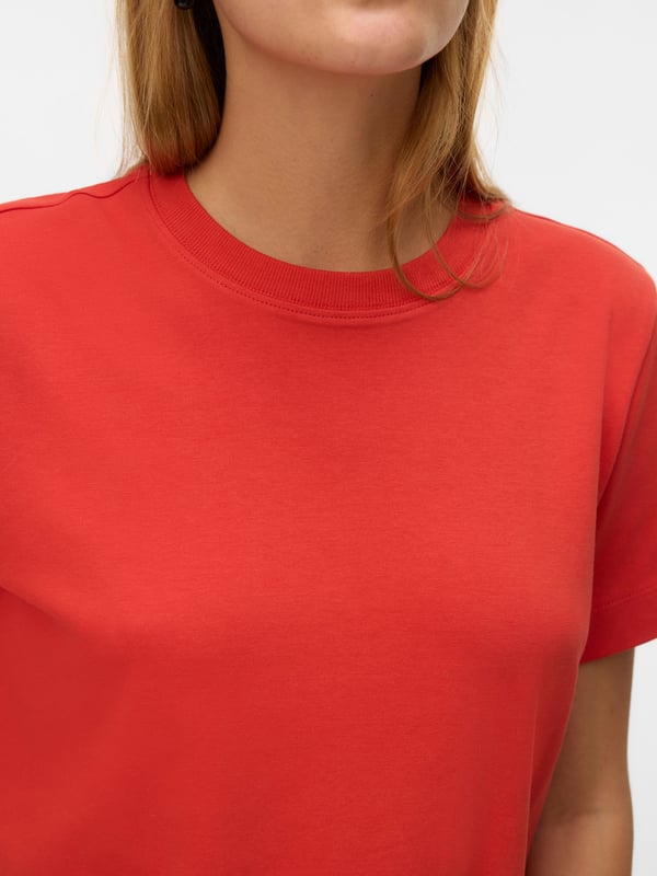 Vero Moda AWNAIMA T-Shirt,10294544,XS Rund krave Kort ærme Bomuld