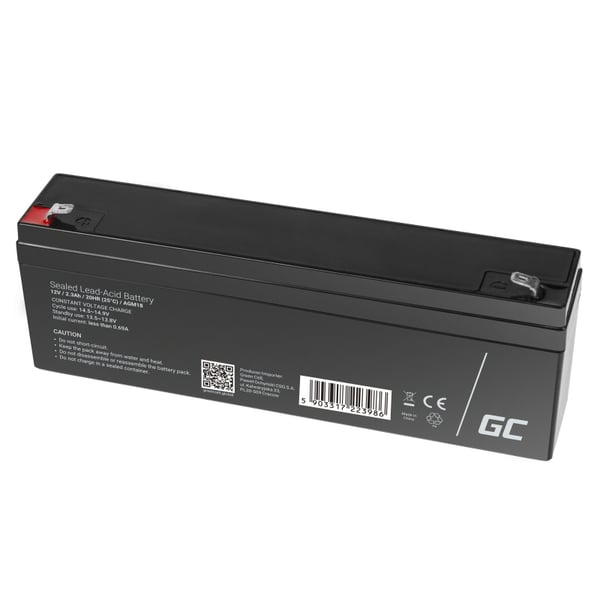 Miniatyrbillede 2 af 11: Green Cell AGM18 UPS batteri 12 V 2,3 At