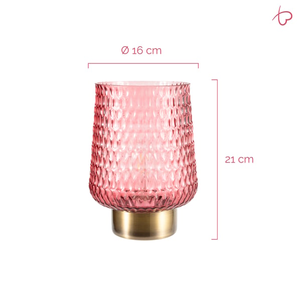 Miniatyrbild 3 av 10: Pauleen Rose Glamour bordslampor E27 LED mässing, Rosa