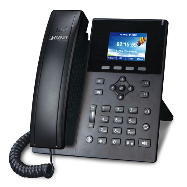 PLANET High Definition Color POE IP-telefon Sort 6 Linier LCD