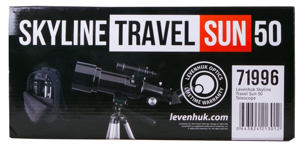 Miniatyrbild 5 av 18: Levenhuk Skyline Travel Sun 50 Refraktor 135x Svart, Silver