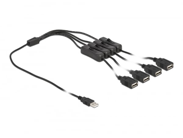 Miniatyrbillede 2 af 2: DeLOCK 86805 el-ledning Sort 1 m USB A