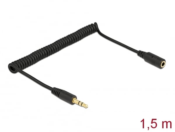 Miniatyrbillede 2 af 2: DeLOCK 86768 lydkabel 1,5 m 3.5mm Sort