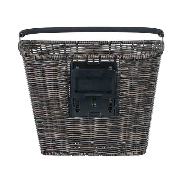Basil Bremen Rattan Look KF Framsida Cykelkorg Rotting Svart