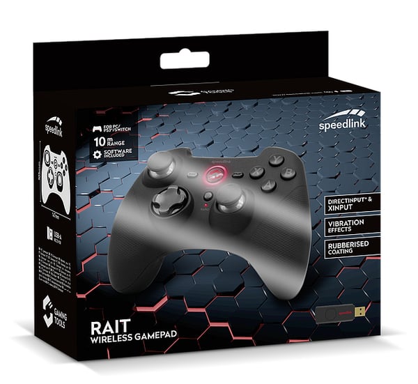 SPEEDLINK RAIT Musta RF Pad-ohjain Nintendo Switch, PC, Playstation 3