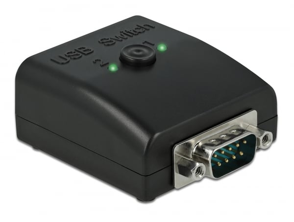 Miniatyrbild 1 av 2: DeLOCK 87756 kabelomvandlare (hane/hona) USB 2.0 Type-B DB9 Svart