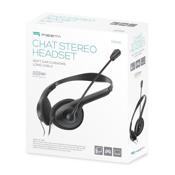 Miniatyrbillede 2 af 3: Omega FIS1020 Hovedtelefoner Ledningsført Headset Kontor/Callcenter Sort