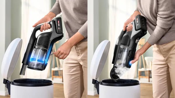 Miniatyrbillede 6 af 21: Bosch BCS1041WAC stav støvsuger & elektrisk kost Stick vakuum Batteri Dry HEPA Poseløs 0,4 L 23,5 W Sort, Hvid 4 At