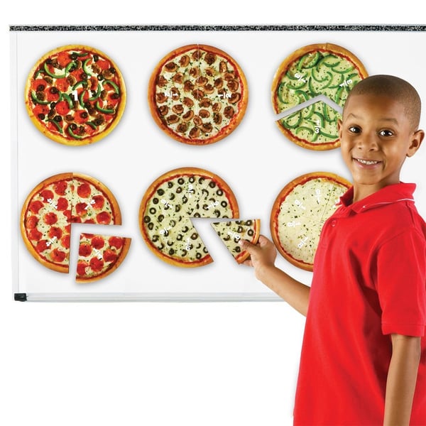 Pikkukuva 3 / 3: Learning Resources Magnetic Pizza Fractions Lautapeli Opettavainen