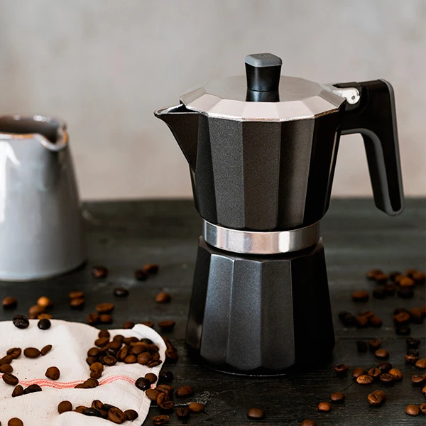 Miniatyrbillede 2 af 3: BRA A170487 manuel kaffemaskine Moka gryde 0,829 L Sort, Sølv