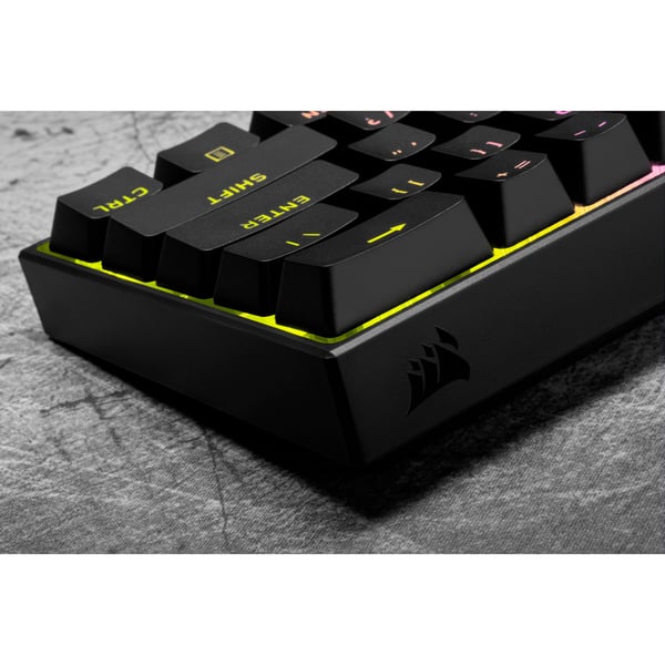 Corsair K65 RGB MINI 60% tastatur Spil USB Tysk Sort