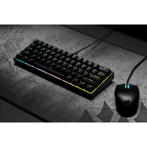 Corsair K65 RGB MINI 60% tastatur Spil USB Tysk Sort
