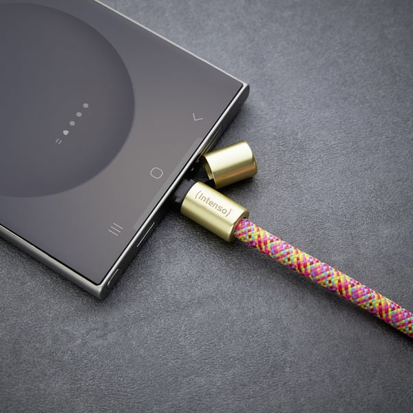Miniatyrbild 8 av 10: Intenso Handykette als Lade- + Datenkabel USB-C bis 1,65m neon mix USB-kablar USB C Multifärg