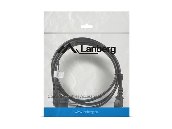 Miniatyrbillede 3 af 4: Lanberg CA-C13C-11CC-0018-BK el-ledning Sort 1,8 m C13 forbinder CEE7/7