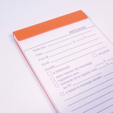 Rhodia N°140 blok og notesblok 80 ark Orange, Hvid