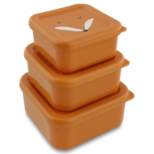 TRIXIE Mr. Fox Lunchbox, set Lågdensitetspolyeten (LDPE), Polypropylen (PP) Orange 3 styck