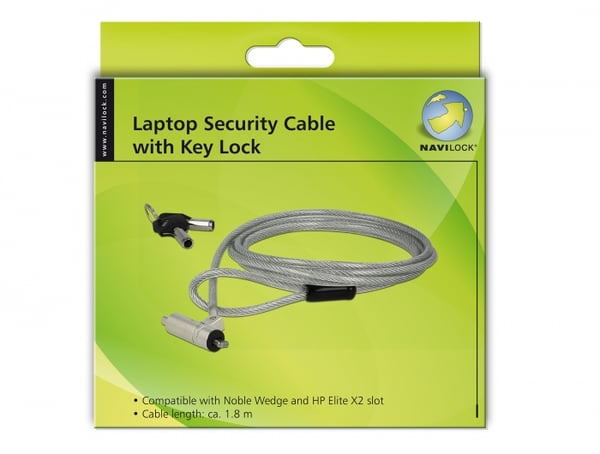 Navilock 20654 kabellås Silver 1,8 m