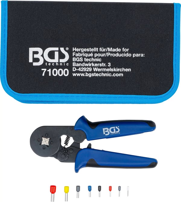 BGS technic Crimping Pliers for Cable End Sleeves 0.25 - 10 mm²