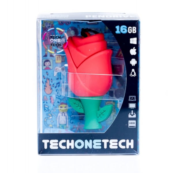 TECH ONE TECH TEC5131-32 USB-nøgle 32 GB USB Type-A 2.0 Grøn, Rød
