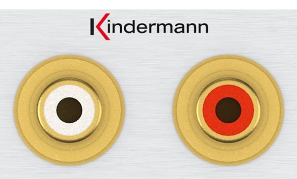 Kindermann 7444000410 stikkontakt 2 x RCA Aluminium Kindermann 7444000410 stikkontakt 2 x RCA Aluminium