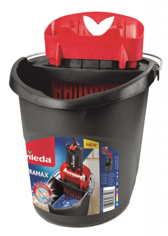 Vileda Ultramax Mop Set rengøringsmoppe Tør&våd Sort, Rød