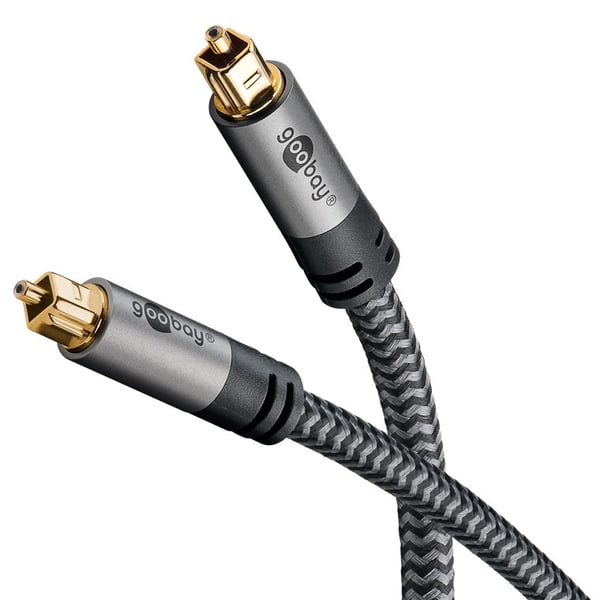 Goobay 65306 lydkabel 3 m Toslink Sort, Sølv