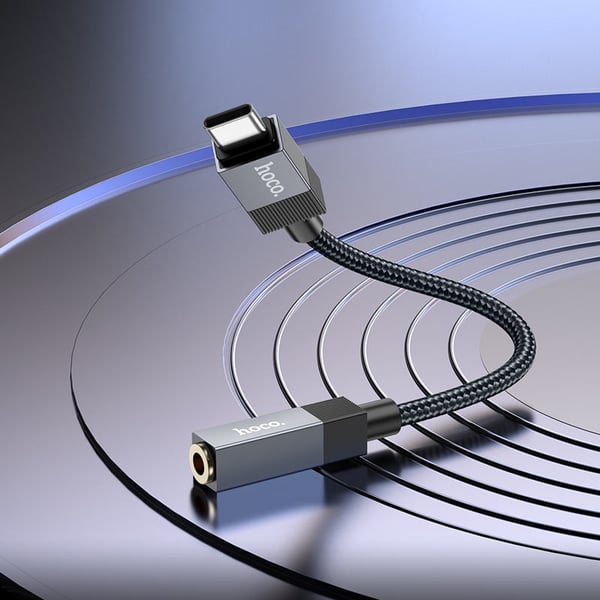 Miniatyrbild 2 av 6: Hoco UPA32C Clever ljudkabel 0,15 m 3,5mm USB Type-C Svart, Grå