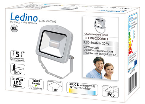 Miniatyrbild 3 av 3: Ledino Charlottenburg 20SW Silver 20 W LED F