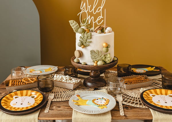 PartyDeco SPK28 serviet Papir Blå, Orange, Gul 20 stk