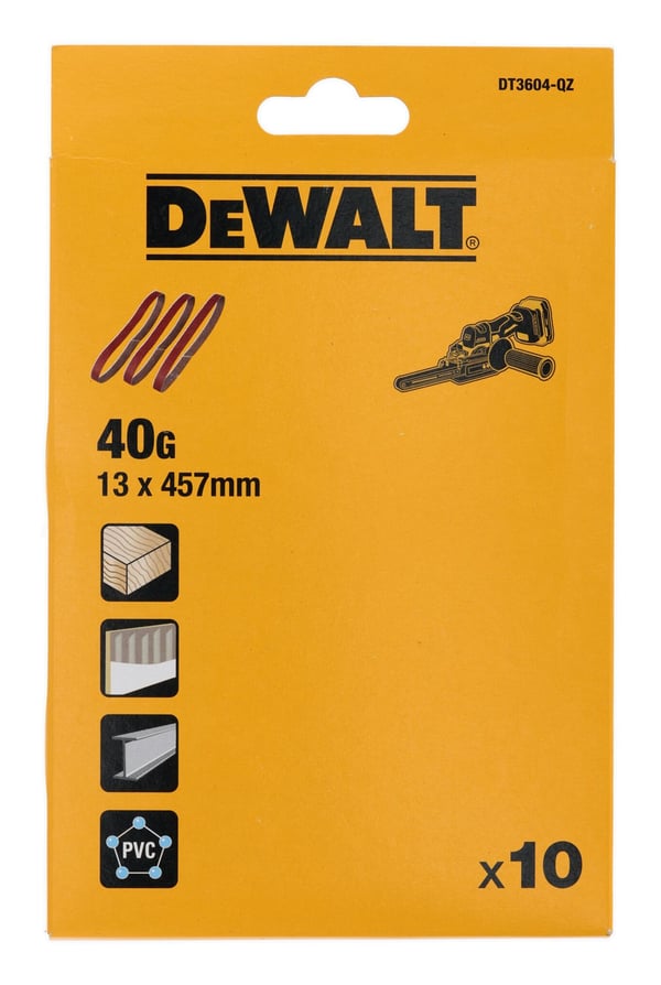 DeWALT DT3604-QZ tilbehør til slibemaskine 10 stk Slibebælte