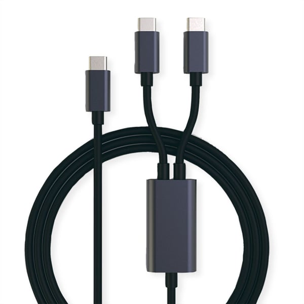 Miniatyrbild 1 av 5: ROLINE 11028308 USB-kablar USB 2.0 1,85 m USB C 2 x USB C 100 W Svart