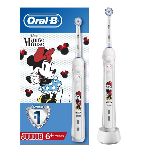 Miniatyrbillede 1 af 9: Oral-B PRO Pro2 Junior Minnie Barn Roterende, pulserende tandbørste Hvid
