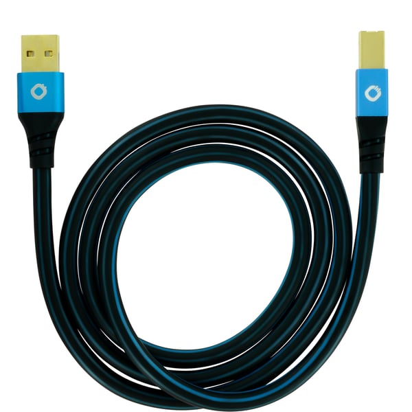 Miniatyrbild 5 av 5: OEHLBACH USB Plus B USB-kablar USB 2.0 10 m USB A USB B 0,48 Gbit/s Svart, Blå