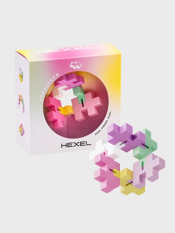Miniatyrbillede 1 af 5: Plus-Plus HEXEL Bubblegum 3D puslespil 6 stk Kunst