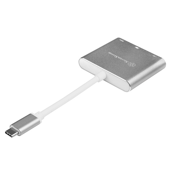 Silverstone SST-EP08C kannettavien tietokoneiden telakka ja porttitoistin USB 3.2 Gen 1 (3.1 Gen 1) Type-C Puuhiili