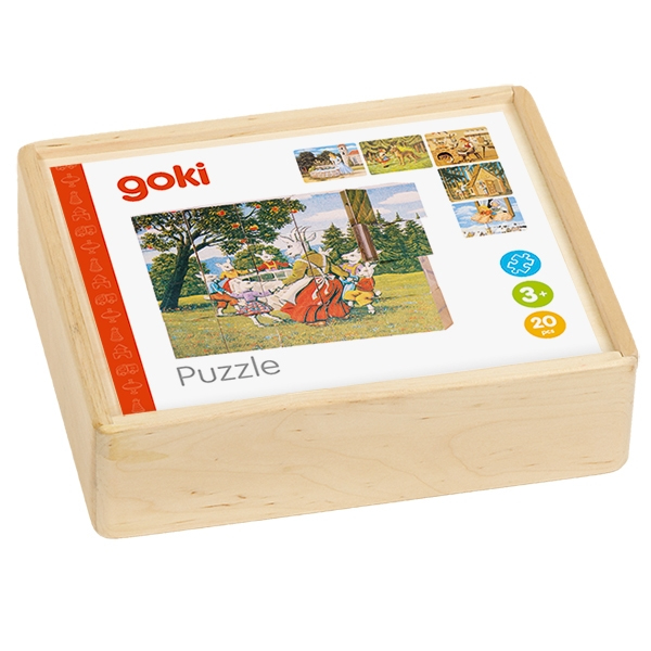Goki 57877 Blok puslespil 20 stk Dyr