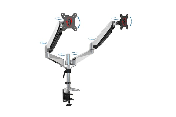 Pikkukuva 5 / 8: Digitus DA-90353 monitorin kiinnike ja jalusta 68,6 cm (27") Vastaanotto Musta, Hopea