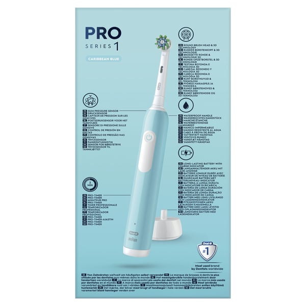 Miniatyrbild 6 av 8: Oral-B Pro Series 1 Vuxen Oscillerande tandborste Blå, Vit