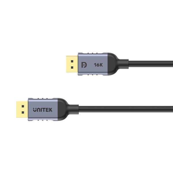 Miniatyrbillede 2 af 8: UNITEK C1626GY01-3M DisplayPort kabel Sort, Grå