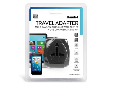 Pikkukuva 2 / 9: Hamlet XPW2UTRAVEL mobiililaitteen laturi GPS, Matkapuhelin, MP3, MP4, Älypuhelin, Tabletti Musta AC Sisätila