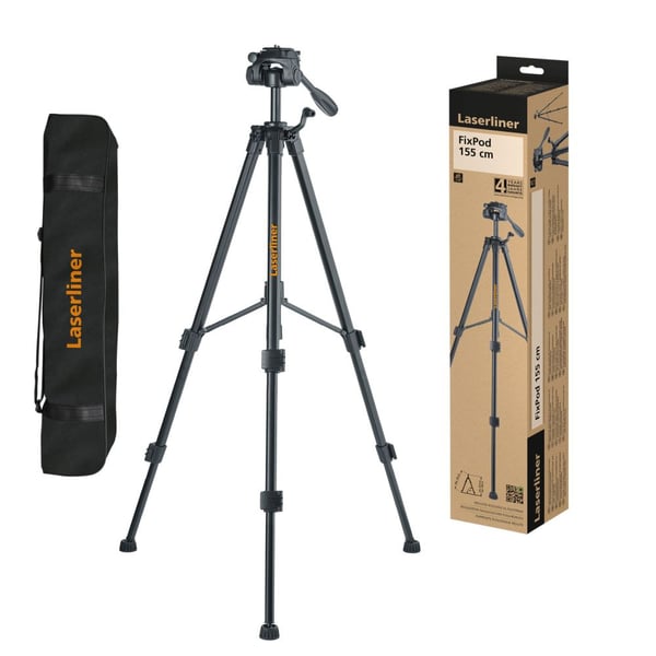 Miniatyrbillede 4 af 4: Laserliner FixPod 155 cm kamerastativ Laserniveau 3 ben Sort