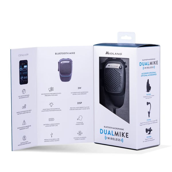 Miniatyrbillede 5 af 9: Midland Dual Mike Wireless Sort Smartphone mikrofon