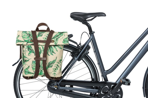Basil Ever-Green Bagside Cykeltaske 14 L Polyester Beige, Grøn