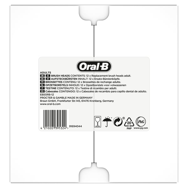 Oral-B CrossAction Cross Action Clean Maximizer 12er FFS 12 styck Vit