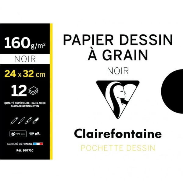 Clairefontaine 3329680967715 taidepaperi 12 arkkia Clairefontaine 3329680967715 taidepaperi 12 arkkia